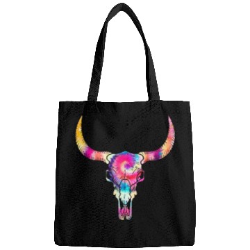 Discover Cow Bags, Cow Skull Tie Dye Watercolor Bags, Cow