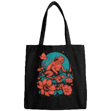 Discover Goth Poison Frog Goblincore Fairycore Floral Frogs Bags