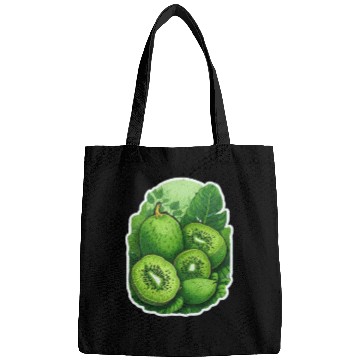 Discover Green Kiwi Pattern Sticker Bags
