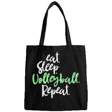 Discover Eat Sleep Volleyball Repeat funny volleyball Bags