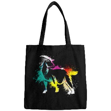 Discover Colerfull Splash Art Farm animals Goat Bags