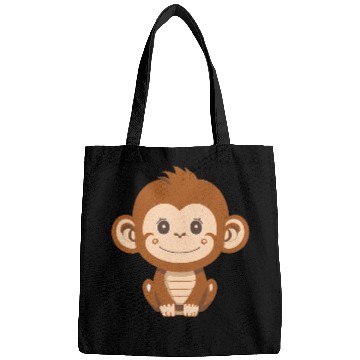 Discover Cute baby Monkey smiling Bags
