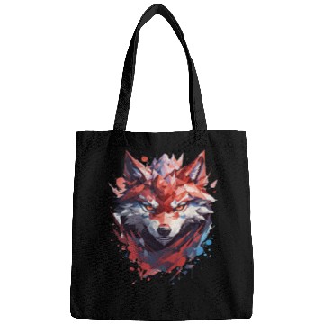 Discover Polygonal Fox Print Bags