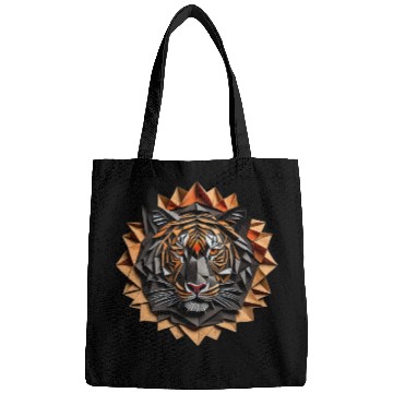 Discover Exquisite Tiger Origami Mandala Art Bags