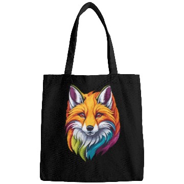 Discover Colorful Fox Portrait Bags