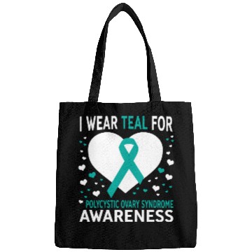Discover I Wear Teal For Support Pcos Awareness Bags