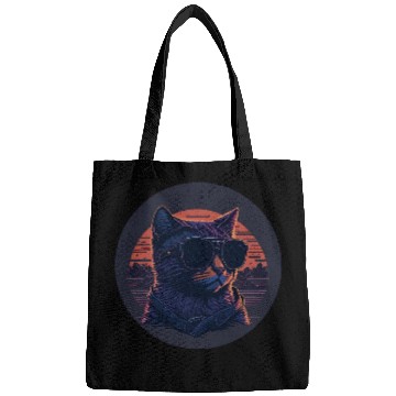 Discover Futuristic retro Cat Bags