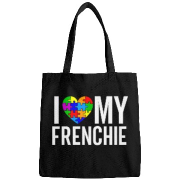 Discover I Love My Frenchie Bags