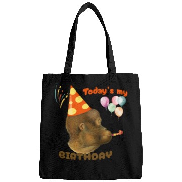 Discover today is my birtday funny monkey Bags