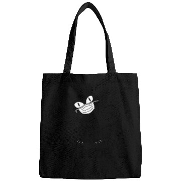 Discover Funny Ew People Black Cat Face Mask Bags