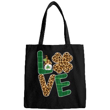 Discover Love Irish Gnome Shamrock Leopard Plaid St Bags