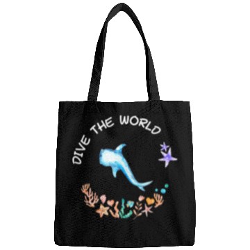 Discover Dive The World Scuba Scuba Diving Ocean Lovers Bags