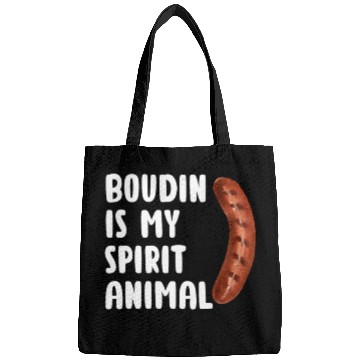 Discover Boudin is My Spirit Animal, Funny Louisiana Cajun Bags