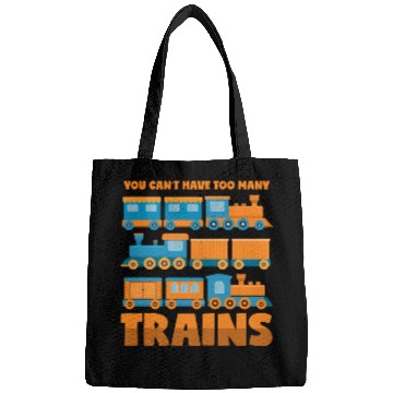 Discover Train Collector Never Too Many Trains Bags