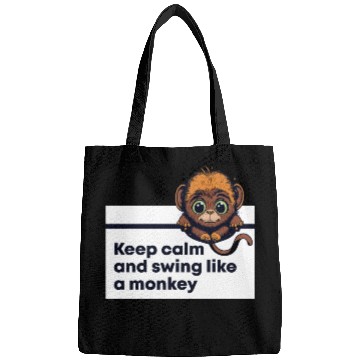 Discover Cute monkey, Keep calm, Swing like a monkey Bags