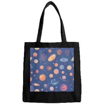 Discover Galaxy nebula art Bags