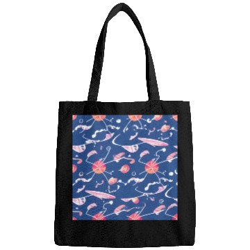 Discover Galaxy nebula art Bags