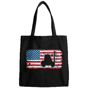 Discover Forklift Driver Usa Flag Bags