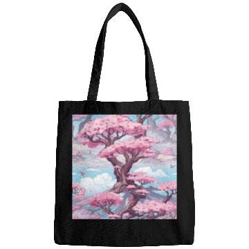 Discover Anime Euphoria: Fantasy Cherry Blossom Dreamscape Bags