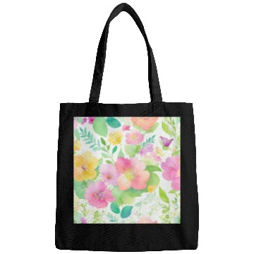 Discover watercolor wildflower pattern Bags