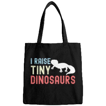 Discover I Raise Tiny Dinosaurs Funny Leopard Gecko Mom Dad Bags