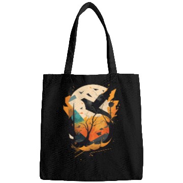 Discover modern nature: black bird Bags