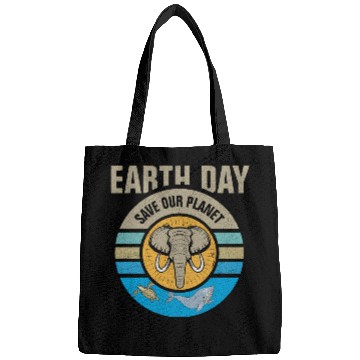 Discover Earth Day Save Our Planet Conservation Design Bags