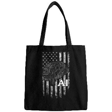 Discover AI US Flag Artificial Intelligence Bags