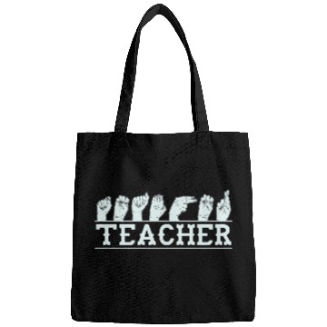 Discover Sign Language Teacher Asl Conversation Bags