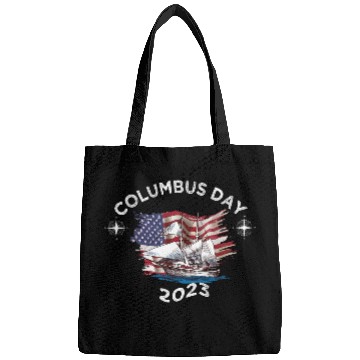 Discover Exploring Columbus Day Compasses USA Flags Bags