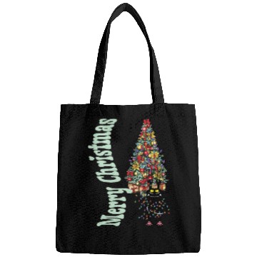 Discover Cat Tangled In the Christmas Tree Lights Bags