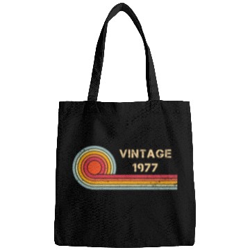 Discover Vintage 1977 birthday retro design Bags