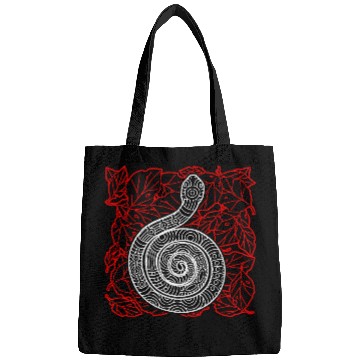 Discover Tribal Snake Ink Art Tattoo Red White Bags