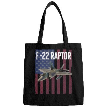 Discover F 22 Raptor Aircraft USA Flag Bags