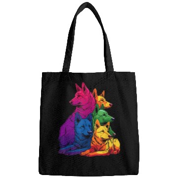 Discover Colorful LGBT Pride German Shepherd Dog Pile Bags