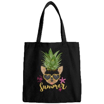 Discover Funny Pineapple Happy Summer Vacation Dog Lover Bags