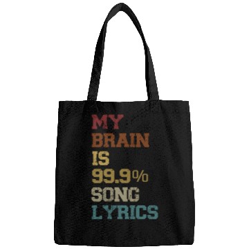 Discover My Brain Is 99% Song Lyrics Bags