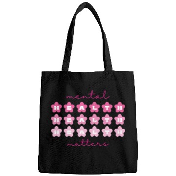 Discover Mental Health Matters RetroFlowers Barbiecore Pink Bags