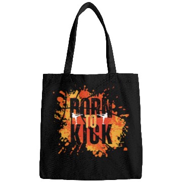 Discover Born to Kick - Motivational karate design Bags