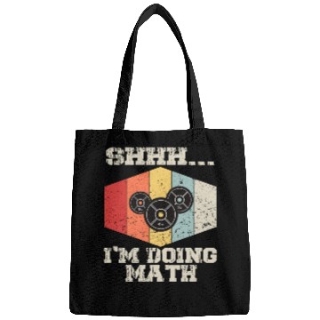 Discover Shhh i'm doing math Weight Lifting For Gym Workout Bags