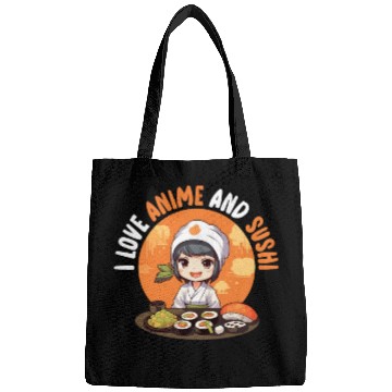Discover Anime Sushi Lover Nigiri Sashimi Food Manga Otaku Bags