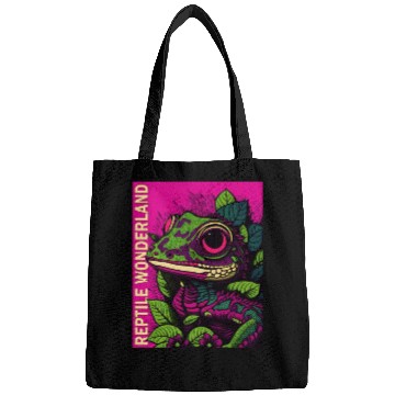 Discover Psychedelic Reptile Wonderland Retro Designs 9 Bags