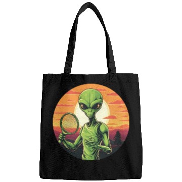 Discover Alien playing Tennis/Badminton at Sunset Bags
