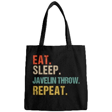 Discover Funny Eat Sleep Javelin Throw Repeat Bags