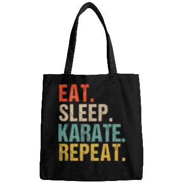 Discover Funny Eat Sleep Karate Repeat Bags