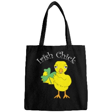 Discover Irish Chick White Text Bags