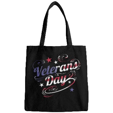 Discover Us Flag Colored Logo For Veterans Day Bags