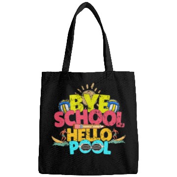 Discover Bye School Hello Pool Last Day Of School Teacher Bags