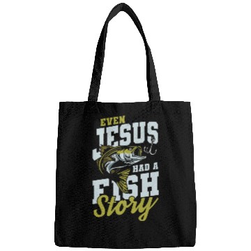 Discover Jesus had fish story Bags