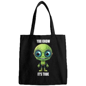 Discover Green Alien Cyborg Head with Teeth - "You Know Bags